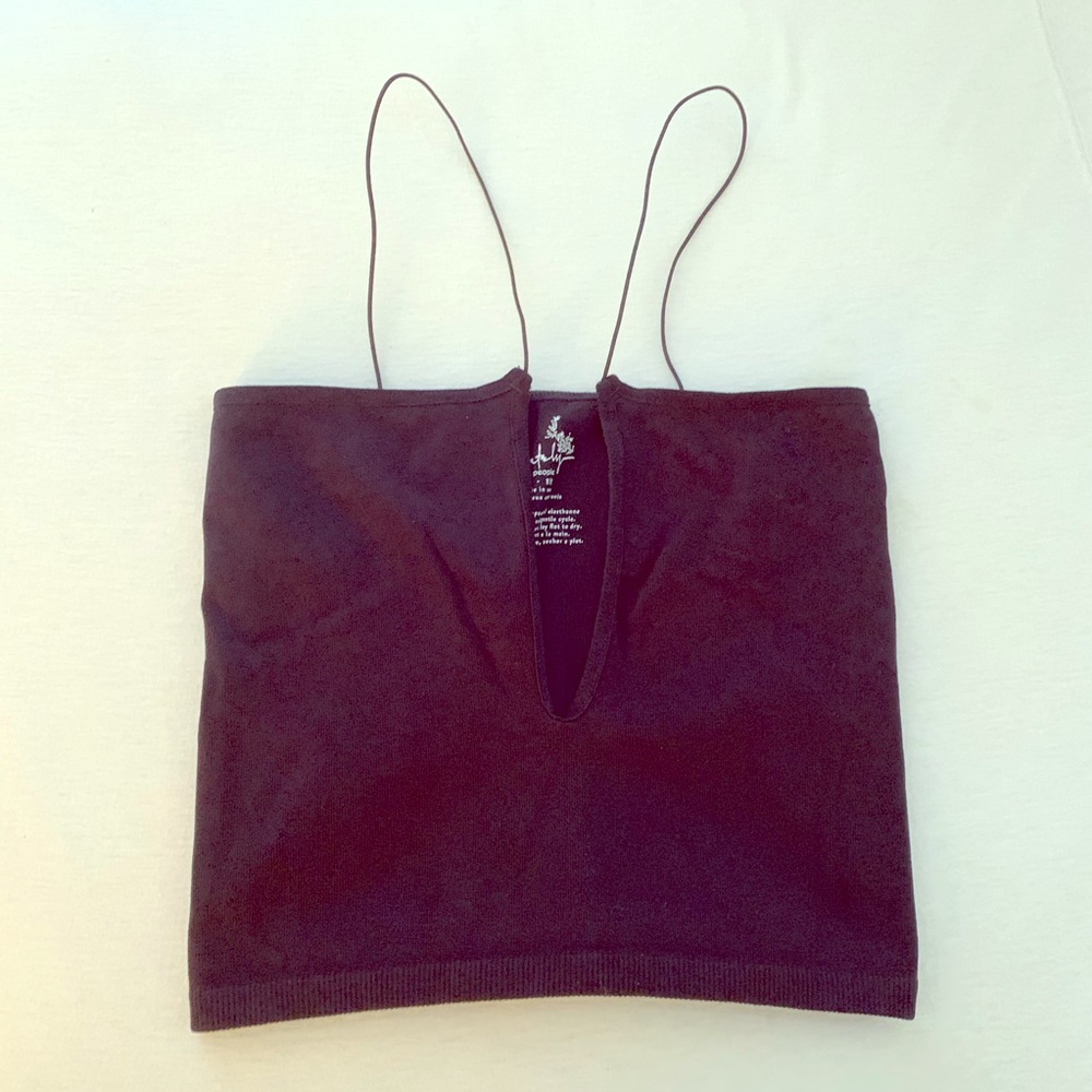 New black Free People V-neck top XS / S